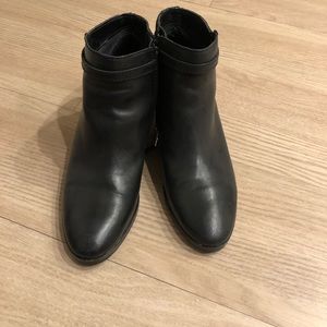 Lauren Ralph Lauren black leather booties